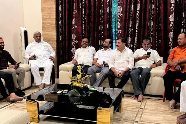 A meeting of BJP rebel leaders